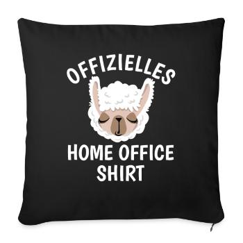 Lama - Home office shirt - Geschenk - Sofakissenbezug 45 x 45 cm - Schwarz - Vorne