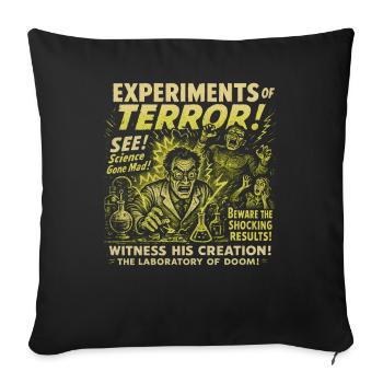 Expériences du laboratoire de la terreur Affiche de film Halloween - Housse de coussin décorative 45 x 45 cm - noir - Devant