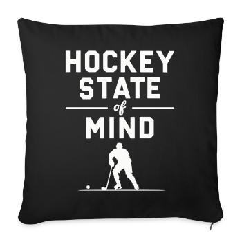 Dicton de hockey sur glaceState of Mind Fan Merchandise - Housse de coussin décorative 45 x 45 cm - noir - Devant