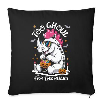 Ghoul Rhino Halloween Graphic - Sofa pillowcase 17,3'' x 17,3'' (45 x 45 cm) - black - Front