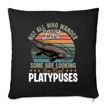 Esthétique amusante Kawaii Platypus - Housse de coussin décorative 45 x 45 cm - noir - Devant