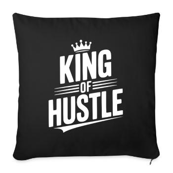 King of Hustle - Sofa pillowcase 17,3'' x 17,3'' (45 x 45 cm) - black - Front