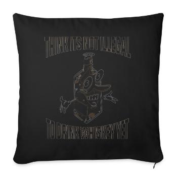 Whiskey Spruch Whiskeytrinker Whiskeyliebhaber - Sofakissenbezug 45 x 45 cm - Schwarz - Vorne