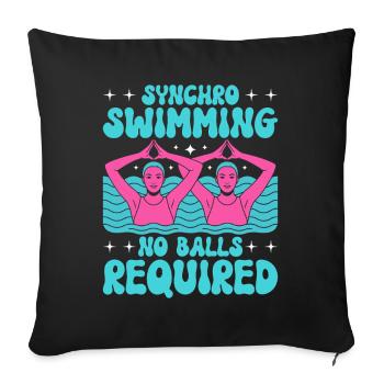 Natation synchronisée Natation artistique Sports nautiques - Housse de coussin décorative 45 x 45 cm - noir - Devant