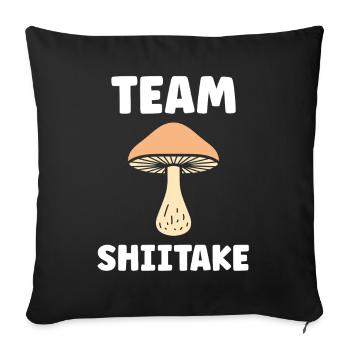 Shiitake Team Tee - Sofa pillowcase 17,3'' x 17,3'' (45 x 45 cm) - black - Front