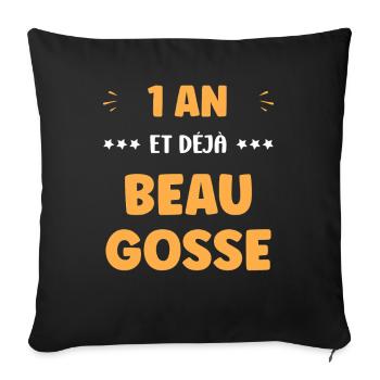 1 AN ET DÉJÀ BEAU GOSSE - Housse de coussin décorative 45 x 45 cm - noir - Devant