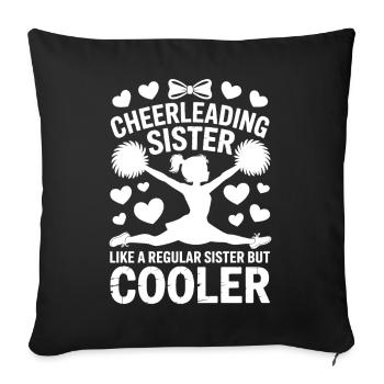 Cheerleader Saying Funny Cheerleader Gift - Sofa pillowcase 17,3'' x 17,3'' (45 x 45 cm) - black - Front