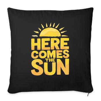 Here Comes the Sun Sunbeams - Sofa pillowcase 17,3'' x 17,3'' (45 x 45 cm) - black - Front