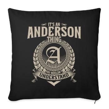Anderson Signature Emblem - Sofa pillowcase 17,3'' x 17,3'' (45 x 45 cm) - black - Front