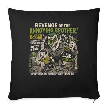 Annoying Brother Revenge Movie Poster Halloween - Sofa pillowcase 17,3'' x 17,3'' (45 x 45 cm) - black - Front