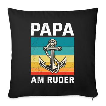 Future Dad PAPA À LA BARRE Rétro Drôle - Housse de coussin décorative 45 x 45 cm - noir - Devant