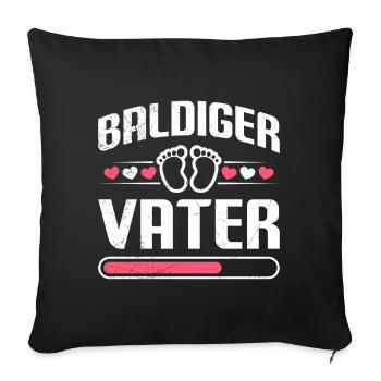 Dad-to-be SOON-TO-BE DAD Paternity Funny - Sofa pillowcase 17,3'' x 17,3'' (45 x 45 cm) - black - Front