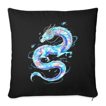 Ethereal Water Dragon - Sofa pillowcase 17,3'' x 17,3'' (45 x 45 cm) - black - Front