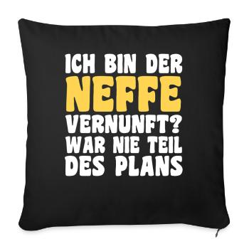 Family motif nephew - Sofa pillowcase 17,3'' x 17,3'' (45 x 45 cm) - black - Front