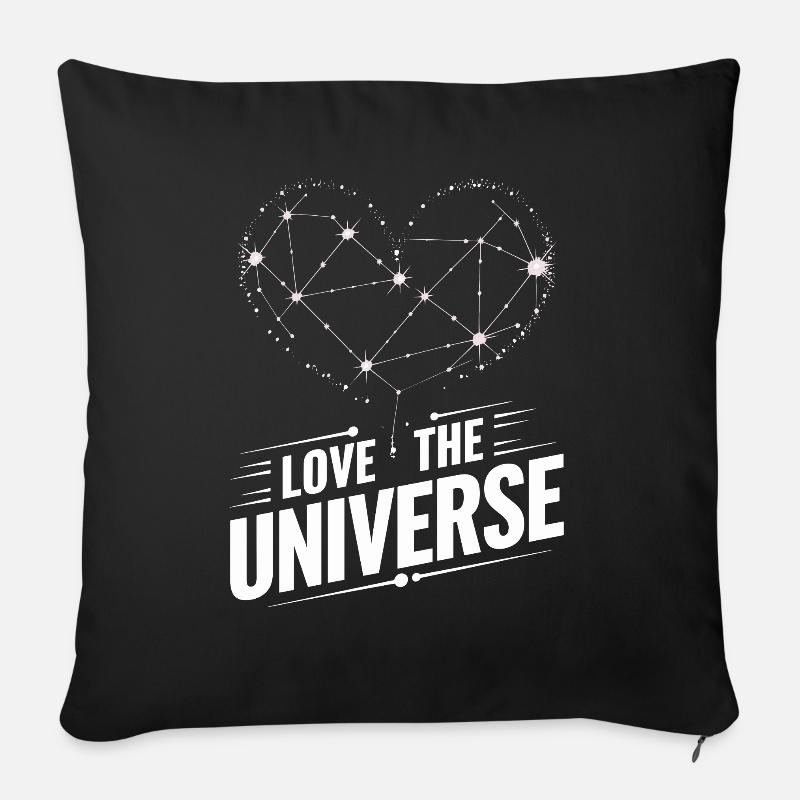  Love The Universe Sternbild Herz Kosmos - Sofakissenbezug 45 x 45 cm - Schwarz