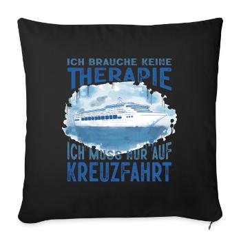 Funny Cruise Sayings Outfits Holiday - Sofa pillowcase 17,3'' x 17,3'' (45 x 45 cm) - black - Front