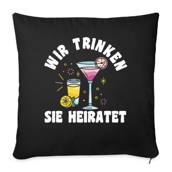 Bachelor Party Team Bride Hen Party - Sofa pillowcase 17,3'' x 17,3'' (45 x 45 cm) - black - Front