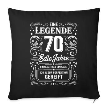 A Legend Noble Years Birthday 70 Gift - Sofa pillowcase 17,3'' x 17,3'' (45 x 45 cm) - black - Front