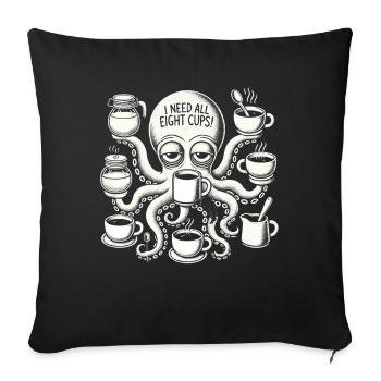 I need all eight cups - Sofa pillowcase 17,3'' x 17,3'' (45 x 45 cm) - black - Front