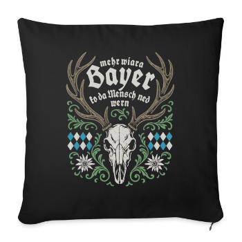 L’homme ne peut pas devenir plus qu’un Bavarois - Housse de coussin décorative 45 x 45 cm - noir - Devant