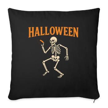 Halloween Skeleton with Top Hat - Sofa pillowcase 17,3'' x 17,3'' (45 x 45 cm) - black - Front