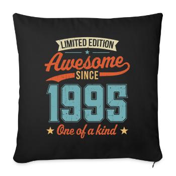 Génial depuis 1995 - Housse de coussin décorative 45 x 45 cm - noir - Devant