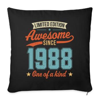 Génial depuis 1988 - Housse de coussin décorative 45 x 45 cm - noir - Devant