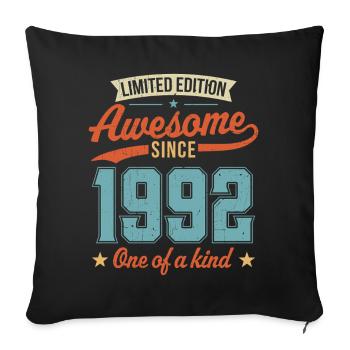 Génial depuis 1992 - Housse de coussin décorative 45 x 45 cm - noir - Devant