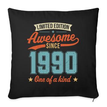 Awesome Since 1990 - Sofa pillowcase 17,3'' x 17,3'' (45 x 45 cm) - black - Front