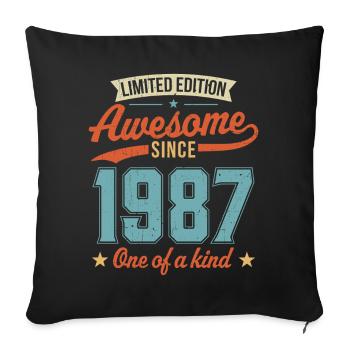 Awesome Since 1987 - Sofa pillowcase 17,3'' x 17,3'' (45 x 45 cm) - black - Front