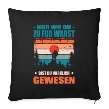 Dictons de randonnée Hiker Tenues de randonnée - Housse de coussin décorative 45 x 45 cm - noir - Devant