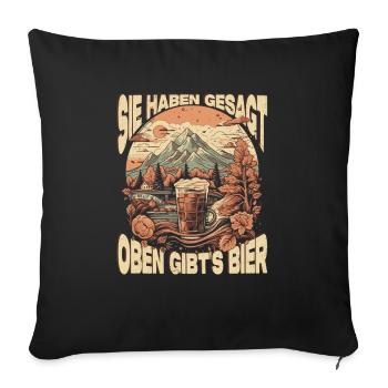 Hiking Sayings Hiker Hiking Outfits - Sofa pillowcase 17,3'' x 17,3'' (45 x 45 cm) - black - Front