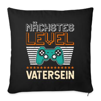 Gamer Dad NEXT LEVEL DAD Fun - Sofa pillowcase 17,3'' x 17,3'' (45 x 45 cm) - black - Front