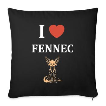 I like Fennec - Sofa pillowcase 17,3'' x 17,3'' (45 x 45 cm) - black - Front