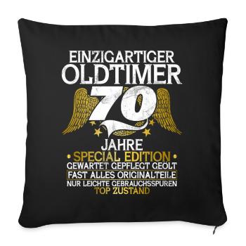 70th Birthday Celebration Fun 70th Anniversary Celebration - Sofa pillowcase 17,3'' x 17,3'' (45 x 45 cm) - black - Front