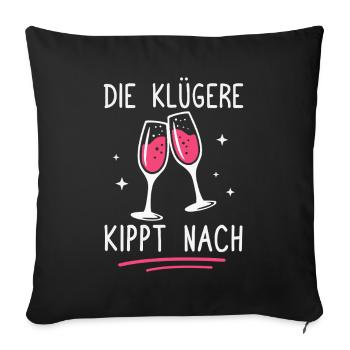 Girls' Night Out: The Smarter One Tilts After Party Girls - Sofa pillowcase 17,3'' x 17,3'' (45 x 45 cm) - black - Front