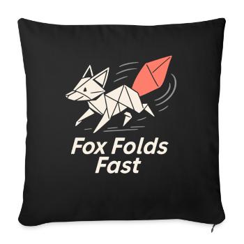 Origami Club Gift Simplicity To A - Sofa pillowcase 17,3'' x 17,3'' (45 x 45 cm) - black - Front