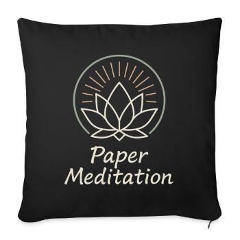 Origami Club Gift Simplicity To A - Sofa pillowcase 17,3'' x 17,3'' (45 x 45 cm) - black - Front