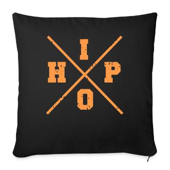 Bold Urban Flow X Logo Retro Grunge Rap Vibes - Sofa pillowcase 17,3'' x 17,3'' (45 x 45 cm) - black - Front