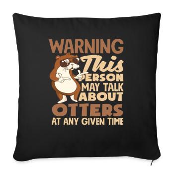 Seeotter-liebhaber-geschenk - Sofakissenbezug 45 x 45 cm - Schwarz - Vorne
