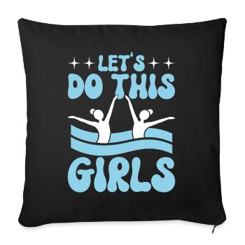 Natation synchronisée Natation artistique Sports nautiques - Housse de coussin décorative 45 x 45 cm - noir - Devant
