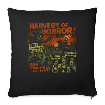 Ernte des Horrors Maislabyrinth Filmplakat Hallowe - Sofakissenbezug 45 x 45 cm - Schwarz - Vorne