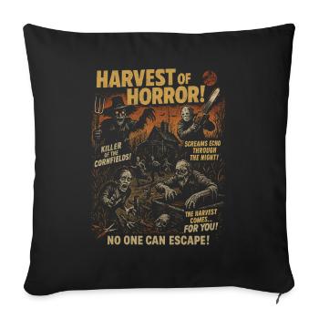 Récolte La Ferme d’Horreur Affiche de film Halloween - Housse de coussin décorative 45 x 45 cm - noir - Devant