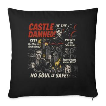 The Castle of the Damned Movie Poster Halloween - Sofa pillowcase 17,3'' x 17,3'' (45 x 45 cm) - black - Front