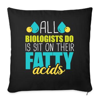 Biology Teacher Biologist Microbiology Biologist - Sofa pillowcase 17,3'' x 17,3'' (45 x 45 cm) - black - Front