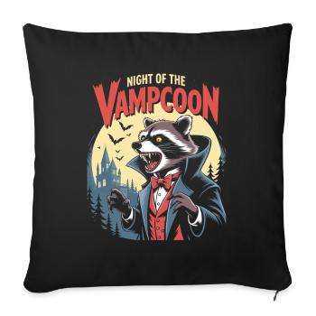 Vampcoon Nightball Raccoon - Sofa pillowcase 17,3'' x 17,3'' (45 x 45 cm) - black - Front