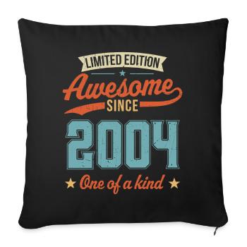 Génial depuis 2004 - Housse de coussin décorative 45 x 45 cm - noir - Devant