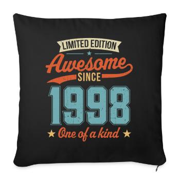 Awesome Since 1998 - Sofa pillowcase 17,3'' x 17,3'' (45 x 45 cm) - black - Front