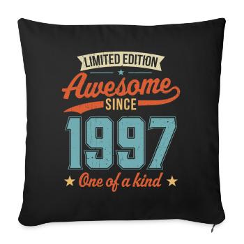 Awesome Since 1997 - Sofa pillowcase 17,3'' x 17,3'' (45 x 45 cm) - black - Front
