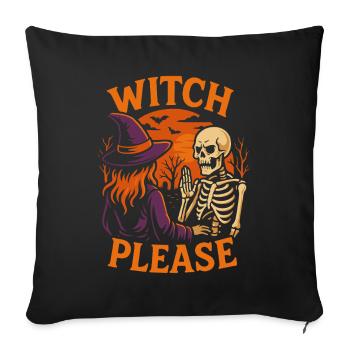 Sorcière s’il vous plaît Halloween Costume Party Dire - Housse de coussin décorative 45 x 45 cm - noir - Devant